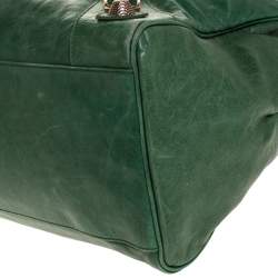 Pre Owned Balenciaga Vert Gazon Lambskin Leather GGH Midday Tote
