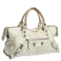 Pre Owned Balenciaga Beige Oryx Leather GSH Part Time Tote