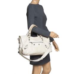 Pre Owned Balenciaga Beige Oryx Leather GSH Part Time Tote