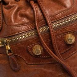 Pre Owned Balenciaga Automne Leather GGH Pompon Hobo