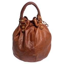 Pre Owned Balenciaga Automne Leather GGH Pompon Hobo