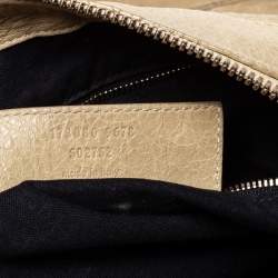 Pre Owned حقيبة يد بالنسياغا وورك إكسسوار كبير ذهبي وردي ج لد بيج رملي