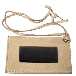 Pre Owned حقيبة يد بالنسياغا وورك إكسسوار كبير ذهبي وردي جلد بيج رملي