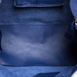 مملوكة مسبقًا Balenciaga Navy Blue Leather Papier A4 Tote