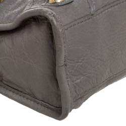 Balenciaga Gris Pyrite Leather Mini Classic City Bag