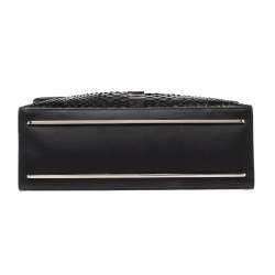 Pre Owned حقيبة بالنسياغا "لو ديكس كارتابل" يد علوية جلد ثعبان و جلد أسود