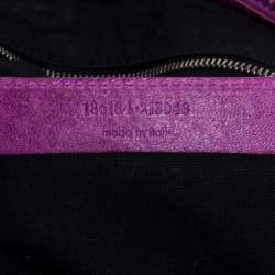 مملوكة مسبقًا Balenciaga Magenta Leather RTT Silver Giant Hardware Bag