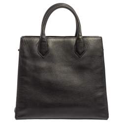 Balenciaga Black Leather and Python Padlock All Afternoon Tote