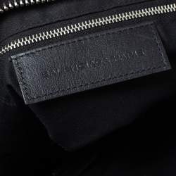 Pre Owned حقيبة يد بالنسياغا جي أتش سيتي جلد بروغي أسود