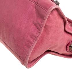 مملوكة مسبقًا حقيبة يد بالنسياغا جي جي أتش بارت تايم جلد وردي