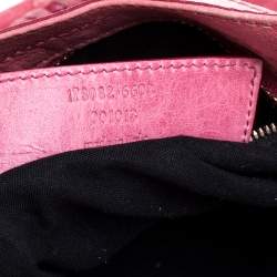 مملوكة مسبقًا حقيبة يد بالنسياغا جي جي أتش بارت تايم جلد وردي