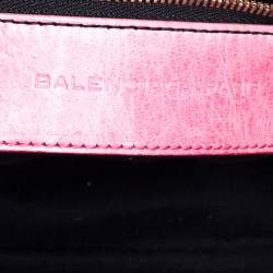 مملوكة مسبقًا حقيبة يد بالنسياغا جي جي أتش بارت تايم جلد وردي