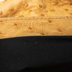 Pre Owned Balenciaga Cream Ostrich Whistle Satchel