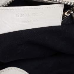 مملوكة مسبقًا Balenciaga Light Beige Floral Print Satin and Leather GSH City Bag