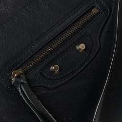 Pre Owned Balenciaga Bleu Obscur Leather Milkyway Papier Messenger Bag