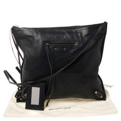 Pre Owned Balenciaga Bleu Obscur Leather Milkyway Papier Messenger Bag