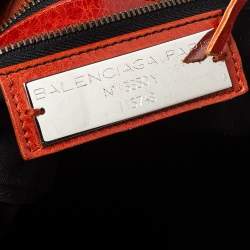 Pre Owned Balenciaga Vermillon Leather Classic City RH Tote
