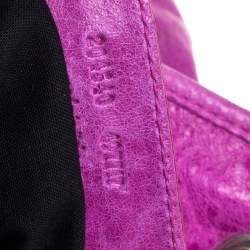 Pre Owned حقيبة هوبو بالنسياغا جي أس أتش بومبون جلد وردي 