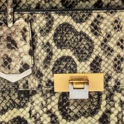 Pre Owned Balenciaga Cream Python Le Dix Cartable S Top Handle Bag
