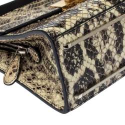 Pre Owned Balenciaga Cream Python Le Dix Cartable S Top Handle Bag