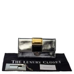 Pre Owned Balenciaga Multicolor Leather Cherche Clutch