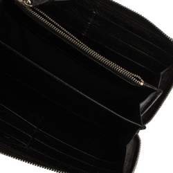 Pre Owned Balenciaga Black Leather City Zip Around Wallet