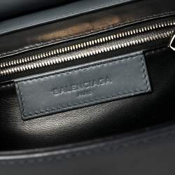 مملوكة مسبقًا Balenciaga Ash Blue Leather Le Dix Cartable Top Handle Bag