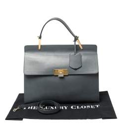 مملوكة مسبقًا Balenciaga Ash Blue Leather Le Dix Cartable Top Handle Bag