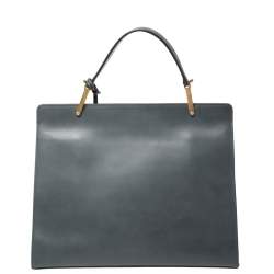 مملوكة مسبقًا Balenciaga Ash Blue Leather Le Dix Cartable Top Handle Bag