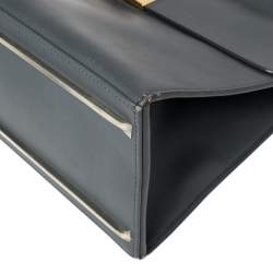 مملوكة مسبقًا Balenciaga Ash Blue Leather Le Dix Cartable Top Handle Bag