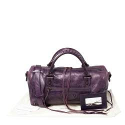 Pre Owned Balenciaga Raisin Leather RH Twiggy Satchel