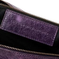 Pre Owned Balenciaga Raisin Leather RH Twiggy Satchel