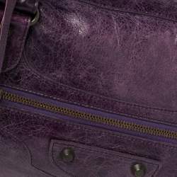 Pre Owned Balenciaga Raisin Leather RH Twiggy Satchel