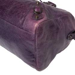 Pre Owned Balenciaga Raisin Leather RH Twiggy Satchel