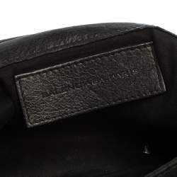 Pre Owned Balenciaga Black Leather GSH  Envelope Clutch