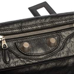 Pre Owned Balenciaga Black Leather GSH  Envelope Clutch