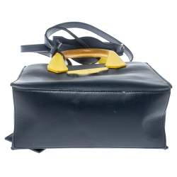 Pre Owned حقيبة يد توتس بالنسياغا ميني أول أفترنون جلد سحلية وجلد أصفر/أزرق