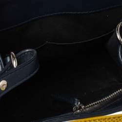 Pre Owned حقيبة يد توتس بالنسياغا ميني أول أفترنون جلد سحلية وجلد أصفر/أزرق