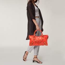 Pre Owned Balenciaga Rouge Leather GGH Part Time Tote