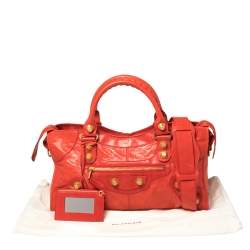 Pre Owned Balenciaga Rouge Leather GGH Part Time Tote