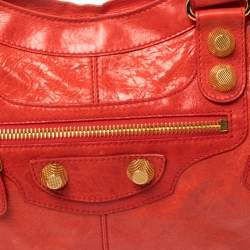 Pre Owned Balenciaga Rouge Leather GGH Part Time Tote