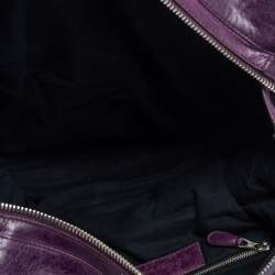 Pre Owned Balenciaga Raisin Lambskin Leather SGH Midday Tote