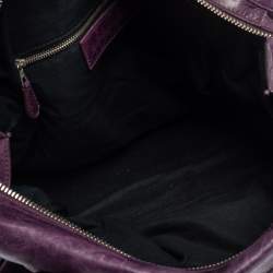 Pre Owned Balenciaga Raisin Lambskin Leather SGH Midday Tote