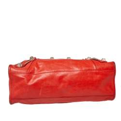 Pre Owned Balenciaga Rogue Vermillon Leather GSH City Tote