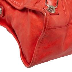 Pre Owned Balenciaga Rogue Vermillon Leather GSH City Tote