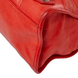 Pre Owned Balenciaga Rogue Vermillon Leather GSH City Tote