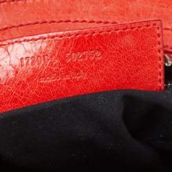 Pre Owned Balenciaga Rogue Vermillon Leather GSH City Tote