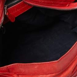 Pre Owned Balenciaga Rogue Vermillon Leather GSH City Tote