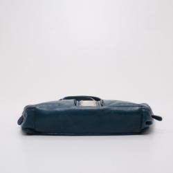 مملوكة مسبقًا Balenciaga Blue Lambskin Sac Clous
