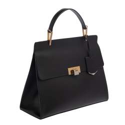 Pre Owned Balenciaga Black Leather Le Dix Cartable Top Handle Bag
